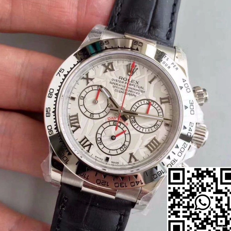 Factory Cosmograph Black Strap Daytona Rolex Leather 116520 JH 0209